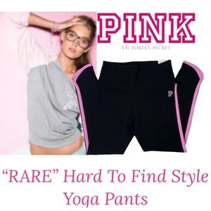 Victoria’s Secret PINK Leggings Cropped Ankle Length Pink Accent Stripe Size Med